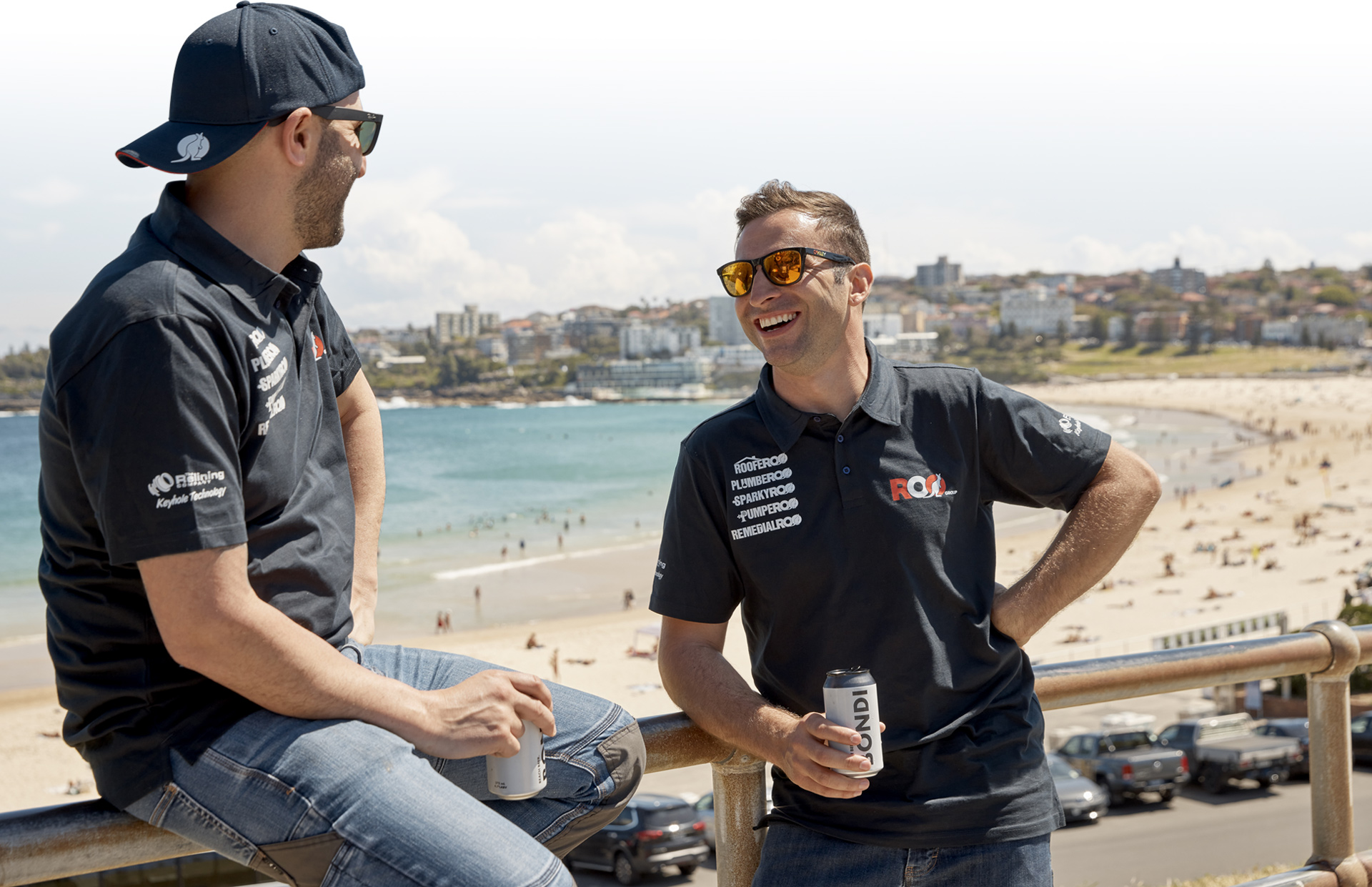 Phil and Steve at Bondi beach